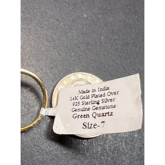 NEW Mystic Quartz ring in gold over sterling silver size 7 - Picture 15 of 16